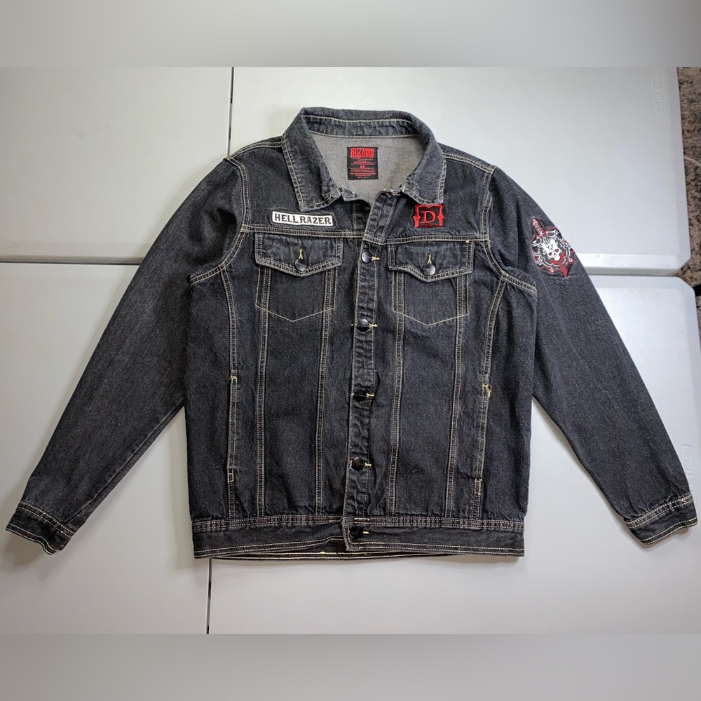 Blizzard Diablo Denim Jean Jacket Hell Razer Necromancer
